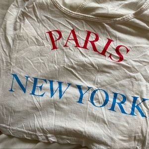 Paris New York crop tank urban outfitters